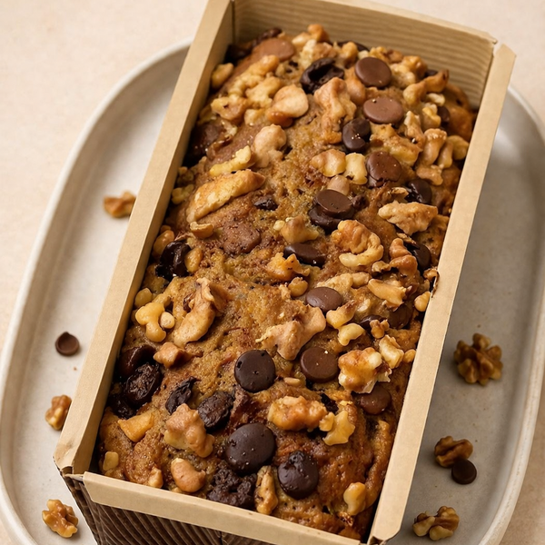 Banana Chocolate Chunk And Walnut Cake