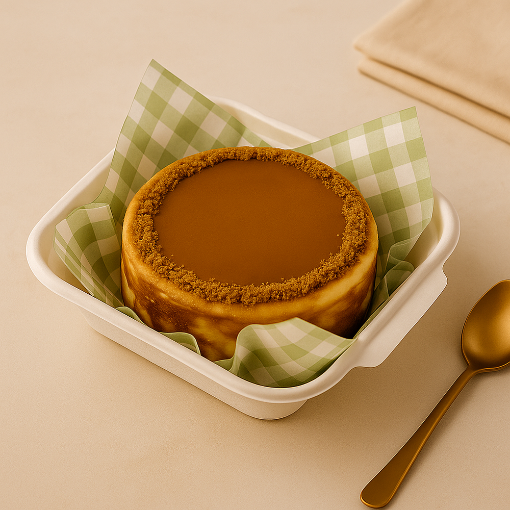 Classic Basque Cheesecake With Biscoff
