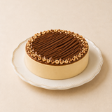 Classic Basque Cheesecake topped with Nutella