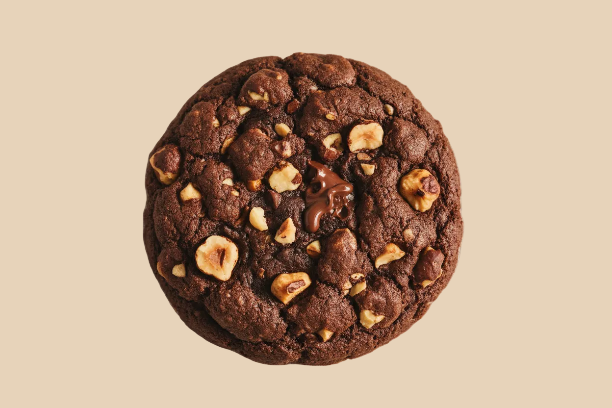 remove the extra element on the side and make the cookie thick and chunky